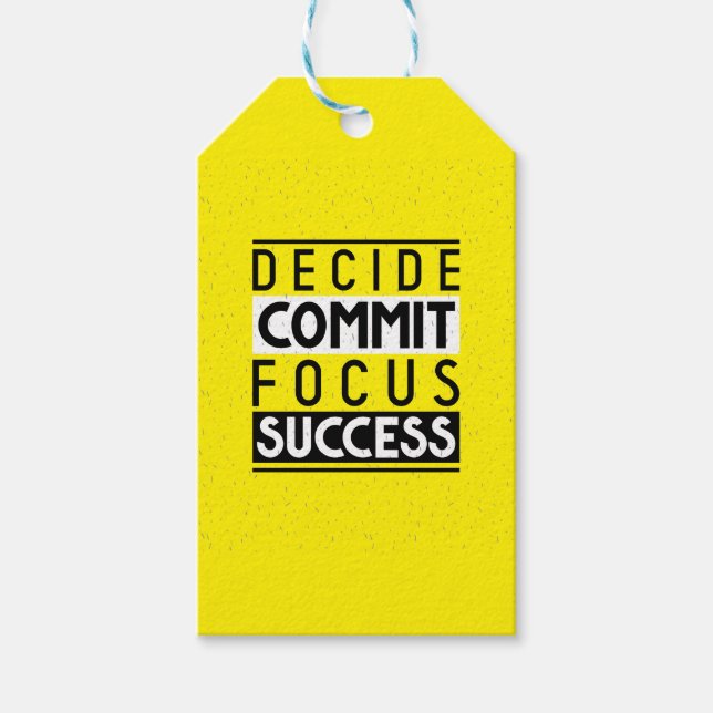 Etiqueta Para Presente Design de Cotação Motivacional para Achievers (Frente)