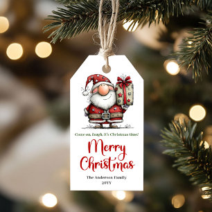 Etiqueta Para Presente Design de etiqueta de presente de Natal do Papai N