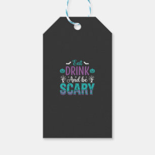 Etiqueta Para Presente Design de Halloween Coma Beba E Seja Assustador