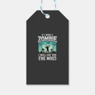 Etiqueta Para Presente Design de Halloween Eu vou comer você Zumbi_1