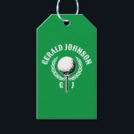 Etiqueta Para Presente Design de Monograma Invertido Elegante<br><div class="desc">Design de Monograma Elegante de Golf Personalizado Minimalista por Edward Eksi. Fácil modificação de INICIAIS e TEXTOS para suas necessidades.</div>