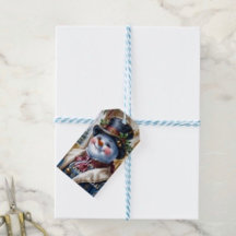 Design de Natal de Boneco de Neve Vitoriano