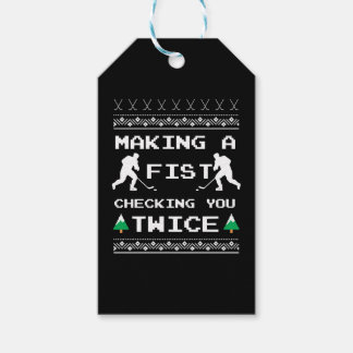 Etiqueta Para Presente Design de Natal para Lovers de Hockey