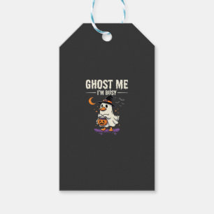 Etiqueta Para Presente Design de Skate Halloween Ghost Duck_1