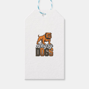 Etiqueta Para Presente Design de Tipografia Bulldog Vintage Angry Dogs_1