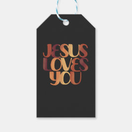 Etiqueta Para Presente Design de Tipografia Cristã Jesus Ama