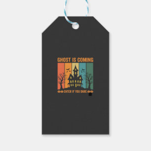 Etiqueta Para Presente Design de Vetor de Casa Assombrada por Fantasmas n