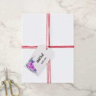 Etiqueta Para Presente Design floral de aquarela personalizada
