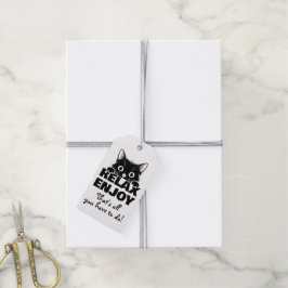 Etiqueta Para Presente Design Minimalista de Gatinho Fofo - GATO 1