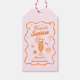 Etiqueta Para Presente Despedida de Solteira Pink Orange Tequila Sunrise