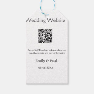 Etiqueta Para Presente Detalhes da pesquisa do site de casamento QR adici