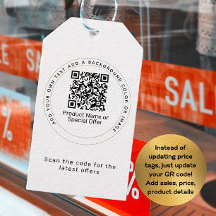 Etiqueta Para Presente Detalhes de vendas de código QR de produto do lote