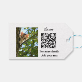 Etiqueta Para Presente Detalhes simples do nome do animal QR código adici