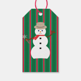 Etiqueta Para Presente Detetive do Boneco de Neve de Natal Divertido e El