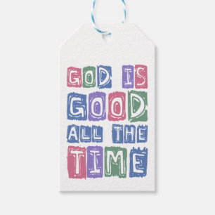 Etiqueta Para Presente Deus é bom O tempo todo Fé retrô