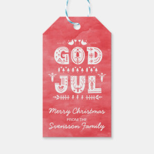 Etiqueta Para Presente Deus Jul Natal Sueco Tradicional