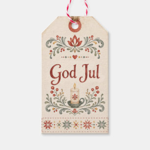 Etiqueta Para Presente Deus Jul Nórdico Natal Norueguês