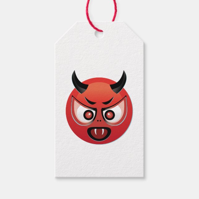 Etiqueta Para Presente Devil Emoji (Frente)