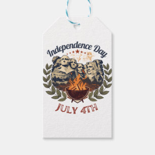 Etiqueta Para Presente Dia da Independência Monte Rushmore 4 de Julho