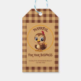 Etiqueta Para Presente Dia de Ação de Graças à Turquia Feriado