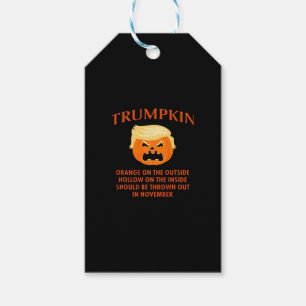 Etiqueta Para Presente Dia de as Bruxas engraçado Anti-Trumpkin
