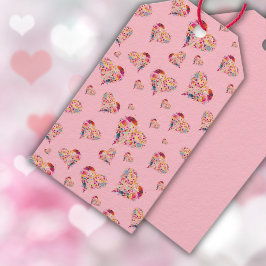 Etiqueta Para Presente Dia de os namorados Retro Corações