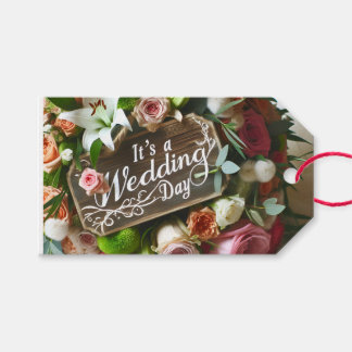 Etiqueta Para Presente Dia do Casamento, buquê cerimonial, por Natasha Us