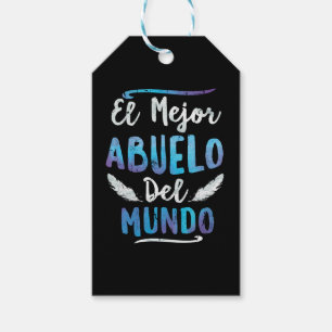 Etiqueta Para Presente Dia dos pais do EL Mejor Abuelo Del Mundo Vovô