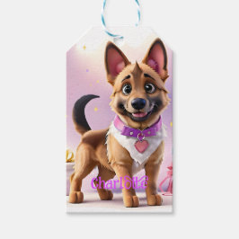 Etiqueta Para Presente Dia Especial de Presentes e Cachorrinho Alemão Fof