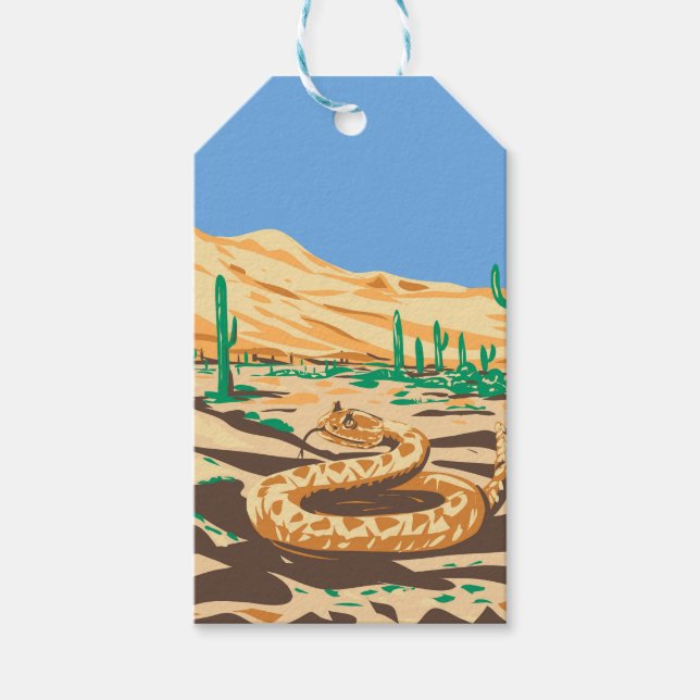 Etiqueta Para Presente Diamondback Rattlesnake (Frente)
