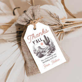 Etiqueta Para Presente Dicas de Presente no Aniversário do Cowboy Rodeo d