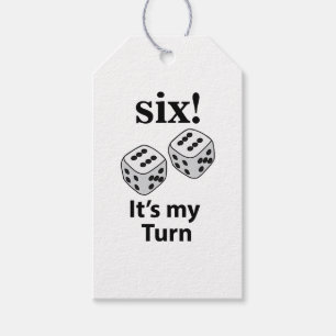 Etiqueta Para Presente Dice Rolling 6 É o meu Roll Dice