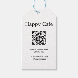 Etiqueta Para Presente Digitalização do restaurante Café para ver o pedid