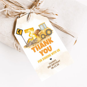 Etiqueta Para Presente Digitalizando Tags de Favor de aniversário de 3 an
