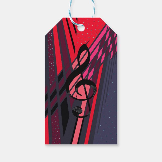 Etiqueta Para Presente Dimensões Musicais Livres (Frente)