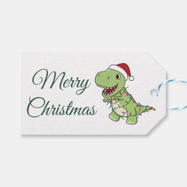 Etiqueta Para Presente Dinosaur Christmas Snow Winter T-Rex Dino Adult Cl