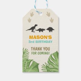 Etiqueta Para Presente Dinossaur Favor Tags Festa de aniversário Dinossau