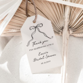 Etiqueta Para Presente Diversão Casual Escrito à Mão Fita Chá de Noiva