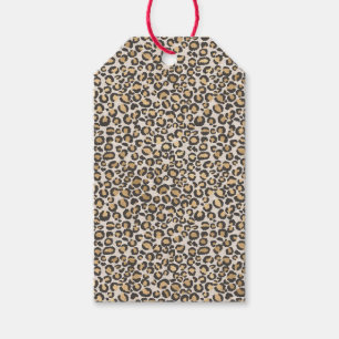 Etiqueta Para Presente Diversão Clássica Leopard Chic em Impressão Animal