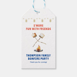 Etiqueta Para Presente Diversão com S'mores Fogueira ao Ar Livre Cookout