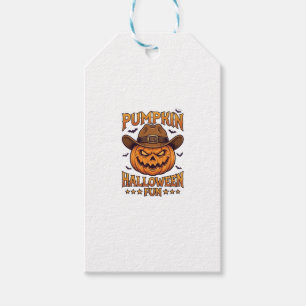 Etiqueta Para Presente Diversão de Halloween de Abóbora Lanterna de Jack