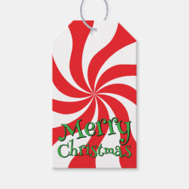 Etiqueta Para Presente Diversão Funky Retro Peppermint Candy Swirl