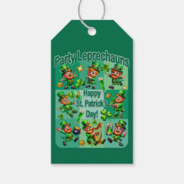 Etiqueta Para Presente Diversão no Dia de São Patrício "Duendes Festeiros
