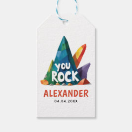 Etiqueta Para Presente Diversão Você Rocha Montanhista Colorido Acampamen