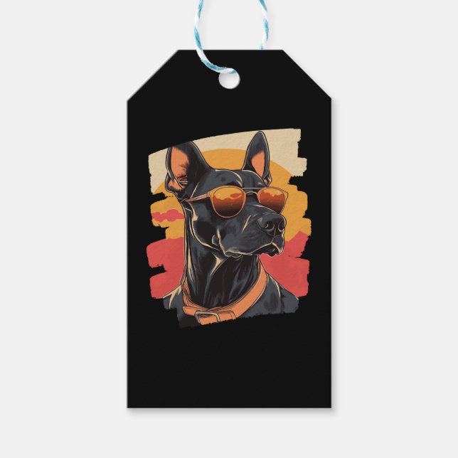 Etiqueta Para Presente Doberman (Frente)