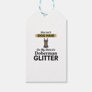 Etiqueta Para Presente Doberman Brilho Amante de Cão Engraçado Design Vin