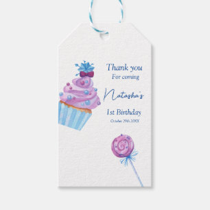 Etiqueta Para Presente Doce aniversário de doce azul