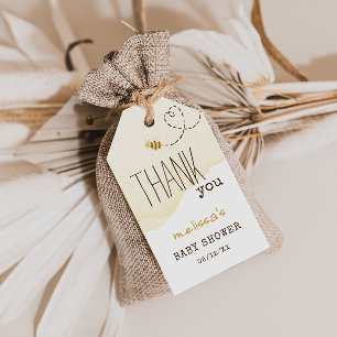 Etiqueta Para Presente Doce Chá de fraldas De Abelhas De Bumble Obrigado