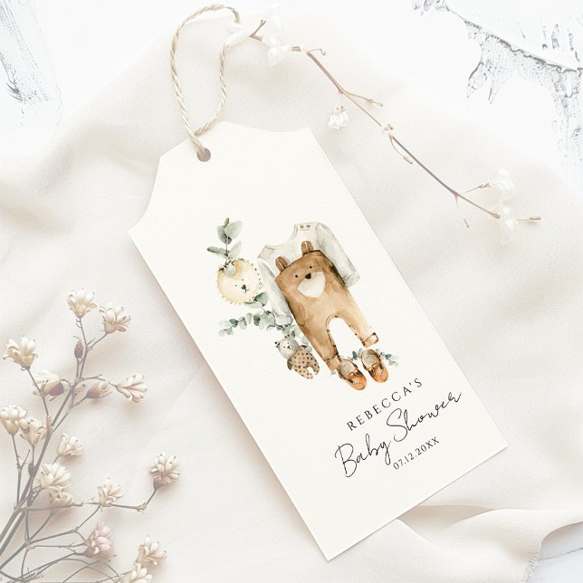 Etiqueta Para Presente Doce Chá de fraldas de Bebê (Criador carregado)