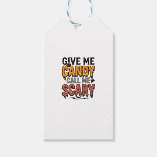 Etiqueta Para Presente Doce de Halloween Me Dê Doce Me Ligue Assustador_1
